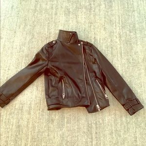 Girls motorcycle jacket, faux leather